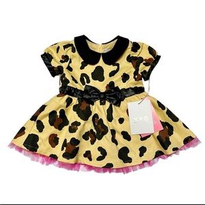 Harajuku Mini Leopard Print Baby Dress NWT Size 9M